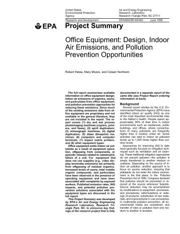 Bonus Peats Office Equipment Office Equipment Design Indoor Air Emissions And P2 Infohouse