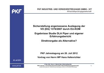 Sicherstellung angemessene Auslegung der VO ... - PKF München