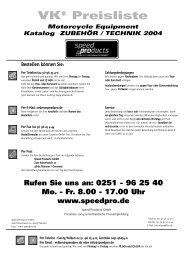 VK* Preisliste - Speed Products