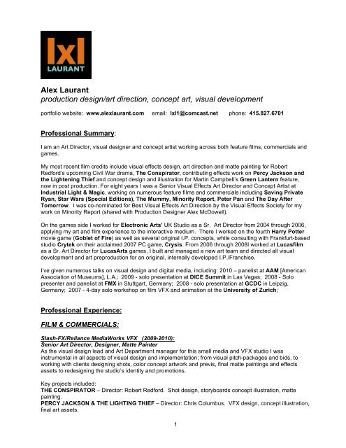 Alex Laurant Production Design Art Direction Concept Art Visual