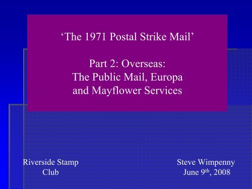 Steve Wimpenny "British Postal Strike 2"