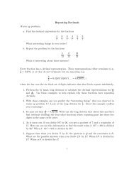 Repeating Decimals - Math Teachers' Circles