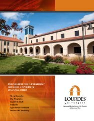 the search for a president lourdes university ... - Lourdes College