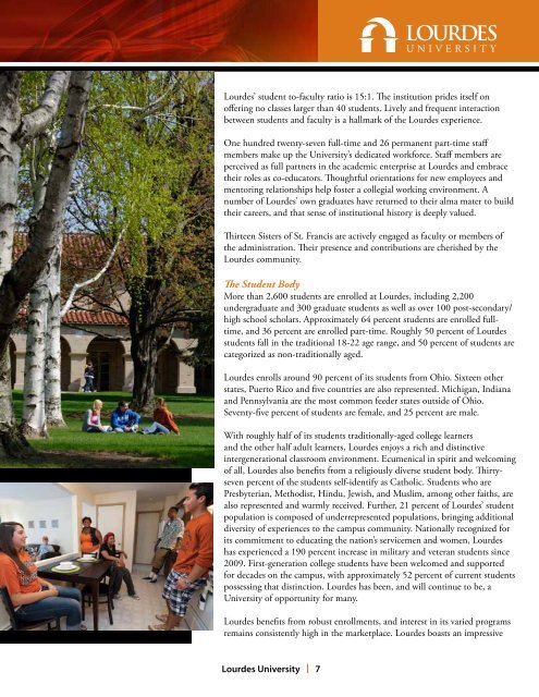 the search for a president lourdes university ... - Lourdes College