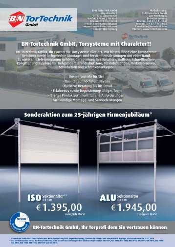 €1.395,00 €1.945,00 - B+N TorTechnik