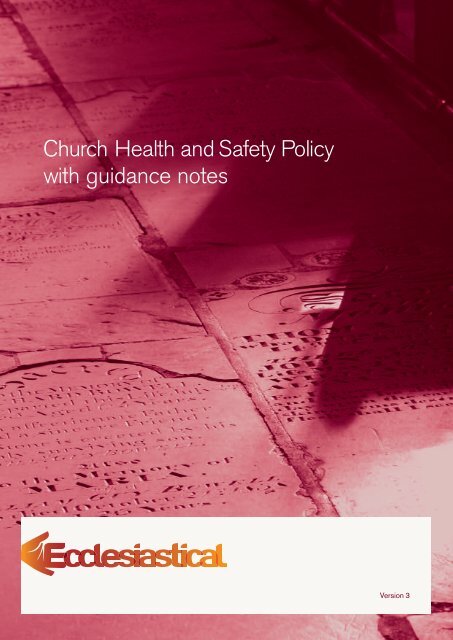 Church Health & Safety Policy with guidance notes - Ecclesiastical ...