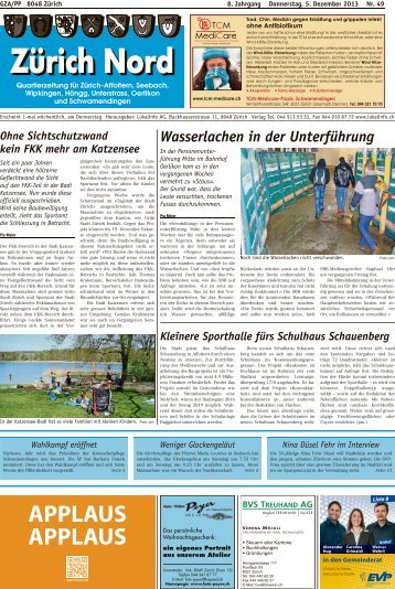Wasserlachen in der Unterführung - Lokalinfo AG