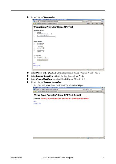 Benutzerhandbuch - Avira Antivir Virus Scan Adapter for SAP