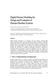 Digital Human Modeling for Design and Evaluation ... - MMI-Interaktiv