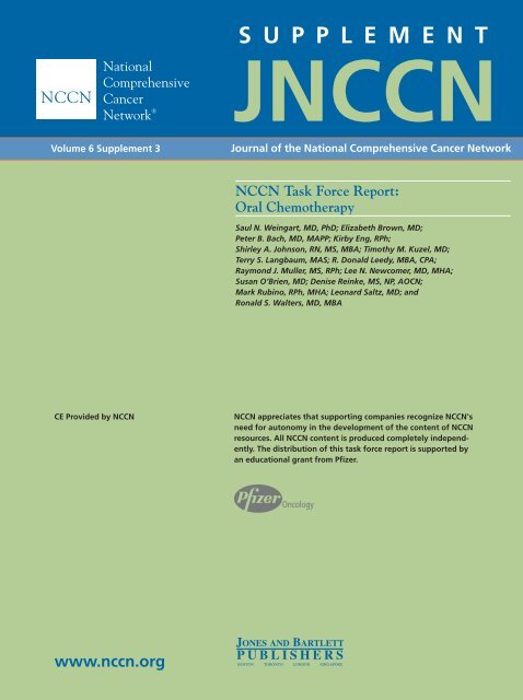 NCCN Task Force Report: Oral Chemotherapy - National ...