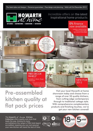 Pre-assembled kitchen quality at flat pack prices - Howarth Timber