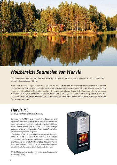 Harvia Holzbeheizte Produkte