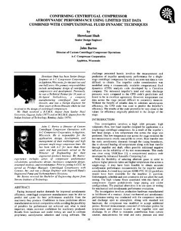 Confirming Centrifugal Compressor Aerodynamic ... - TurboLab