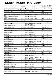 介護保険サービス事業所一覧（サービス別） - 長岡市