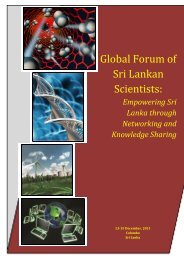 Global Forum of Sri Lankan Scientists: - National Science Foundation