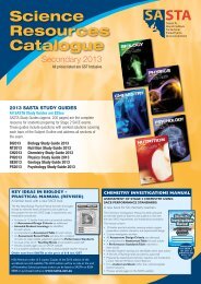 Science Resources Catalogue - South Australian Science Teachers ...