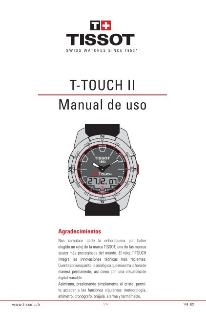 T-TOUCH II Manual de uso - Tissot