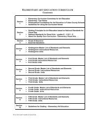 elementary art education curriculum - Fulton County Schools