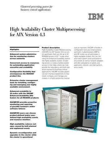 High Availability Cluster Multiprocessing for AIX Version 4.3