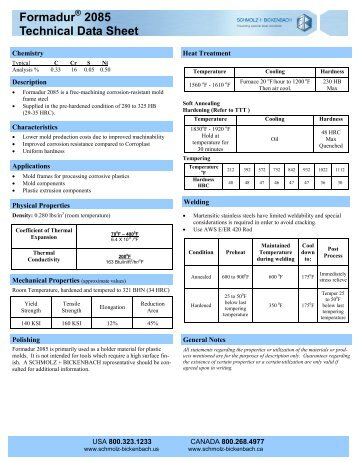 Formadur 2085 rev 12-28 - SCHMOLZ-BICKENBACH.US