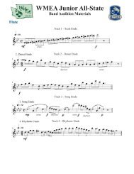 WMEA Junior All-State Band Audition Materials