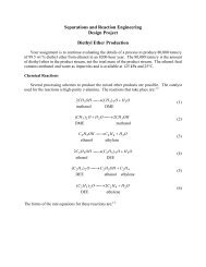 Separations and Reaction Engineering Design Project Diethyl Ether ...