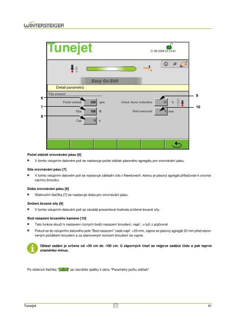 OperaÃ„ÂnÃƒÂ­ manuÃƒÂ¡l - Tunejet SBF - Wintersteiger