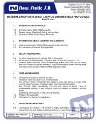 material safety data sheet : acrylic monomer heat ... - Vannini Dental