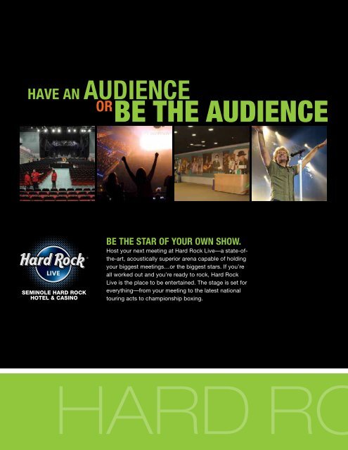 Sales Kit Brochure - Seminole Hard Rock Hotel & Casino