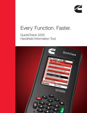 QuickCheck 5200 Handheld Information Tool - Cummins Engines