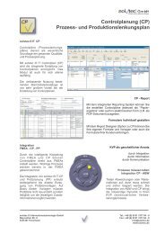 Controlplanung (CP) Prozess- und Produktionslenkungsplan