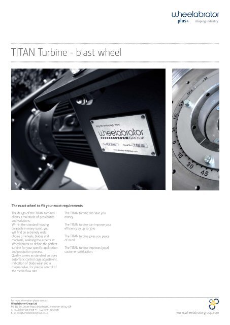 download our TITAN  datasheet - Wheelabrator