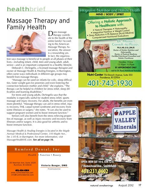 Family Health - Parent Directory - Natural Awakenings