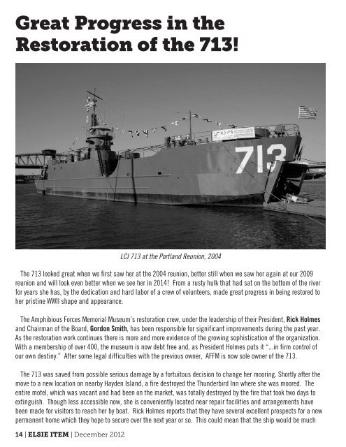 elsie item issue 80 dec 2012 - USS Landing Craft Infantry National ...