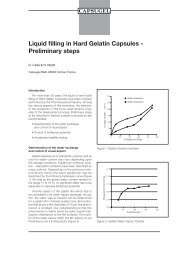 Liquid Filling in Hard Gelatin Capsules - Preliminary Steps - Capsugel