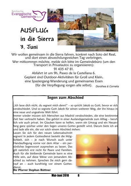 mai-juni 10 - in der deutschsprachigen evangelischen Gemeinde ...