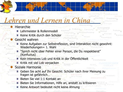 Folien zu China - Stefan Schmid | Interkulturelle Kommunikation