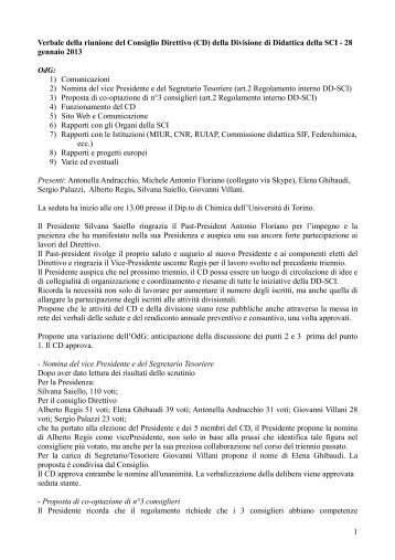 della Divisione di Didattica della SCI - SocietÃ  Chimica Italiana