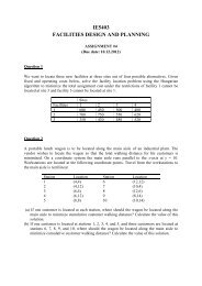 IE5403 FACILITIES DESIGN AND PLANNING