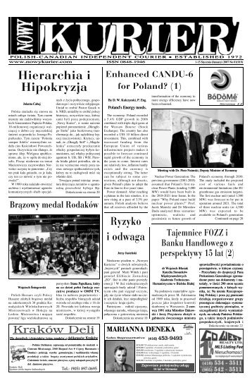 (January) 2007r. No 01 (919) - Nowy Kurier