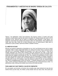 PENSAMIENTOS Y ANÉCDOTAS DE MADRE TERESA DE CALCUTA