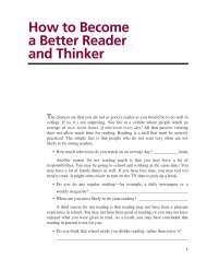 How to Become a Better Reader and Thinker - Townsend Press