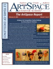 2nd Quarter Newsletter - ArtSpace Charter School