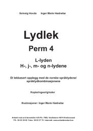 L-, h-, j-, m- og n-lydene - Arbeid med ord lÃ¦remidler AS