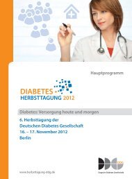 Diabetes: Versorgung heute und morgen 6. Herbsttagung der ...