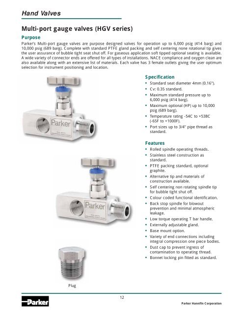 Globe style valves typ HNV a HGV - regula servis