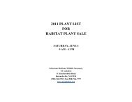 2011 plant list for habitat plant sale - New Jersey Audubon Society