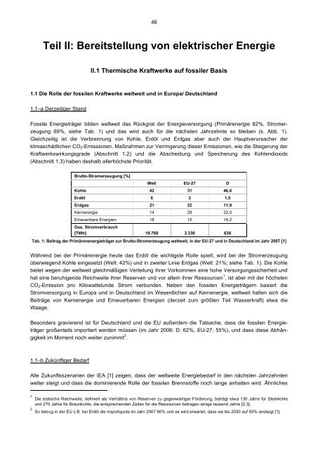 Elektrizität: Schlüssel zu einem nachhaltigen und klimaverträglichen ...