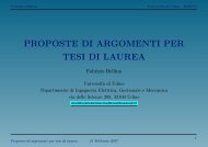 PROPOSTE DI ARGOMENTI PER TESI DI LAUREA - diegm