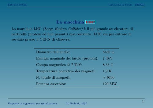 PROPOSTE DI ARGOMENTI PER TESI DI LAUREA - diegm